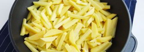 жареная картошка с солеными грибами. Шаг 8