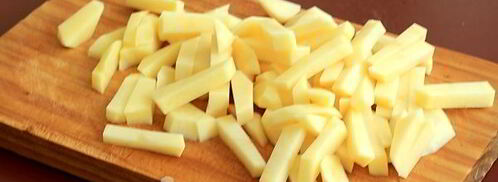 жареная картошка со шкварками. Шаг 7