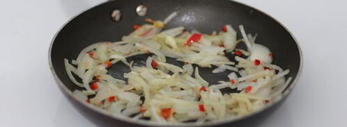 жареный рис с фасолью и грибами. Шаг 3