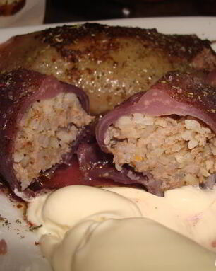 Голубцы из красной капусты