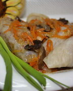 Голубцы с гречкой и картофелем