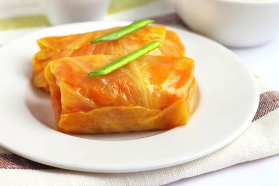 Рецепт голубцы с лососем и овощами