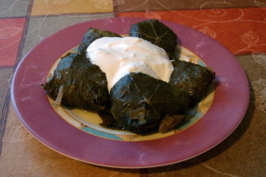 Рецепт голубцы в виноградных листьях