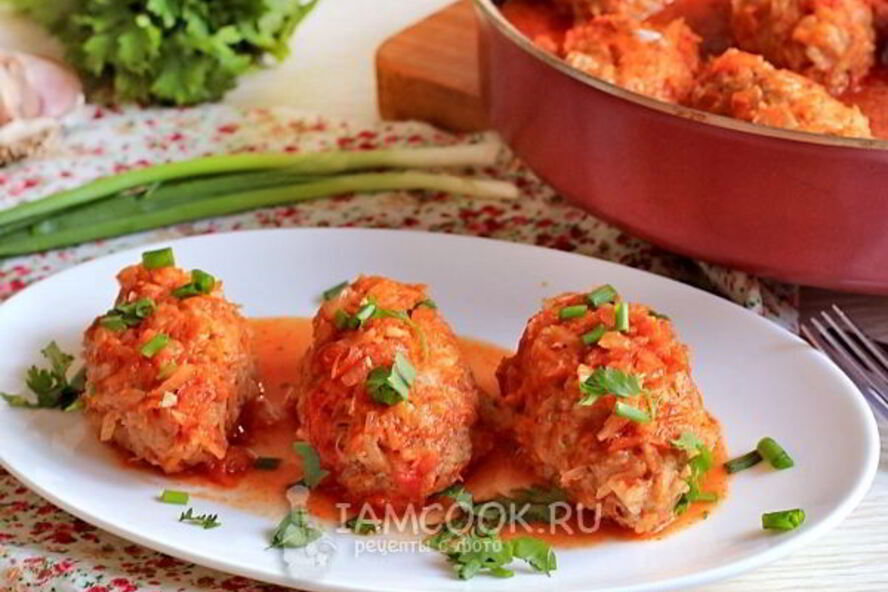 Рецепт ленивых голубцов с подливкого в духовке