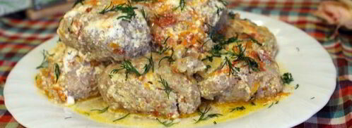 ленивые голубцы запеченные в сметане. Шаг 11