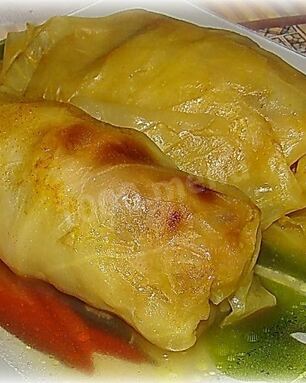 Постные голубцы с грибами