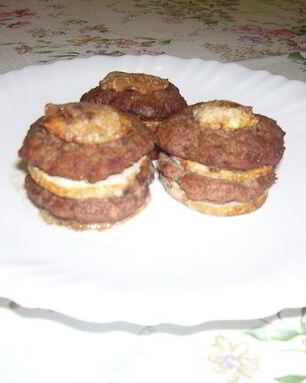 Запеченные ленивые голубцы с шампиньонами