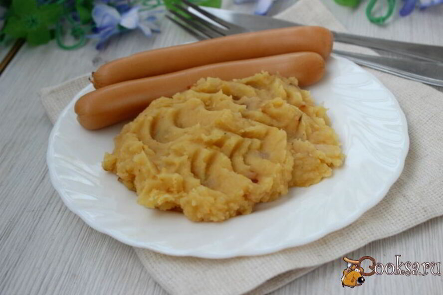 Рецепт горохово-картофельное пюре с жареным луком