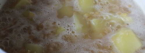 горохово-картофельное пюре с жареным луком. Шаг 3