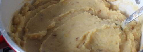 горохово-картофельное пюре с жареным луком. Шаг 6