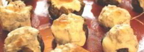 фаршированные грибы с оливками и орехами. Шаг 8