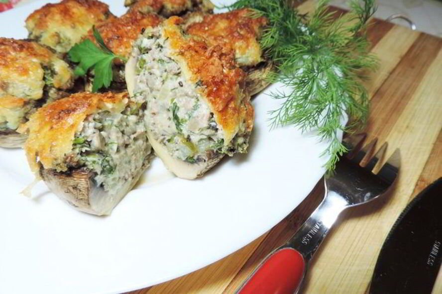 Рецепт фаршированные шампиньоны шик