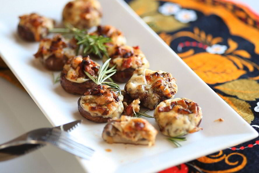 Рецепт фаршированные сыром грибы