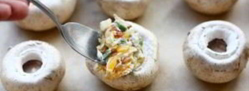 грибы, фаршированные беконом. Шаг 5