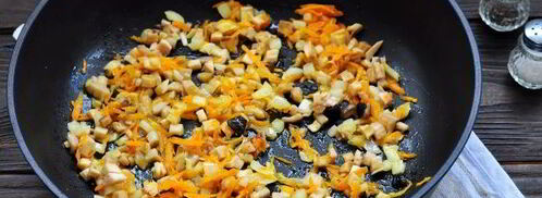 грибы, фаршированные гречкой. Шаг 5