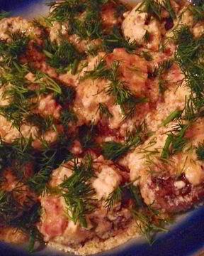 Грибы, фаршированные ветчиной и сыром