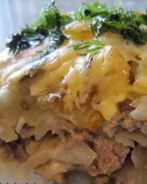 Грибы с фаршем и картошкой