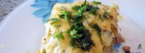 грибы с фаршем и картошкой. Шаг 5