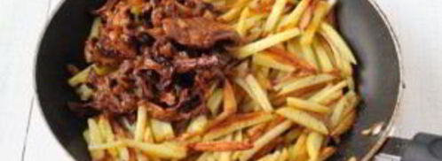 грибы сушеные жареные. Шаг 8