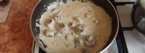 грибы, тушенные со сливками. Шаг 4