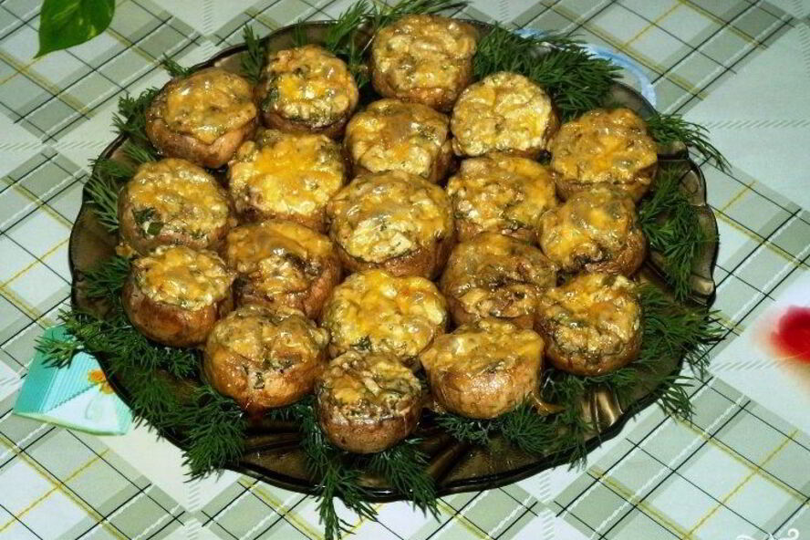 Рецепт грибы, запеченные с сыром в духовке