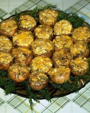 Грибы, запеченные с сыром в духовке