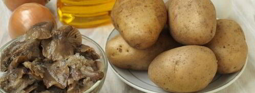 лисички с картошкой в духовке. Шаг 2