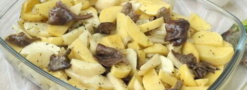 лисички с картошкой в духовке. Шаг 7