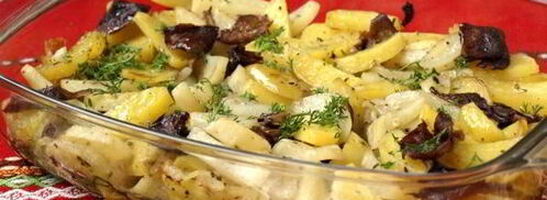 лисички с картошкой в духовке. Шаг 9