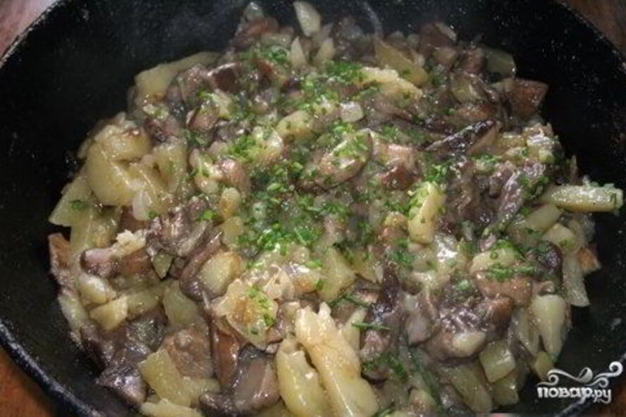 Рецепт подберезовики, жареные с картофелем