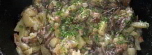 подберезовики, жареные с картофелем. Шаг 5