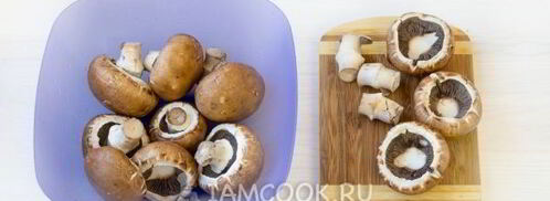 постные фаршированные шампиньоны. Шаг 8