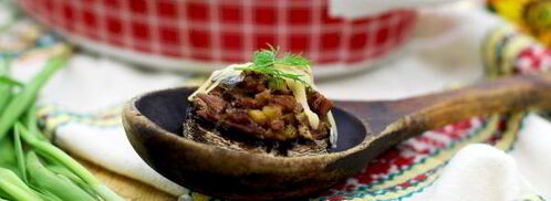 шампиньоны фаршированные мясом. Шаг 12