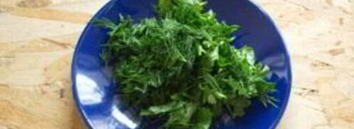 шампиньоны с чесноком и зеленью. Шаг 2