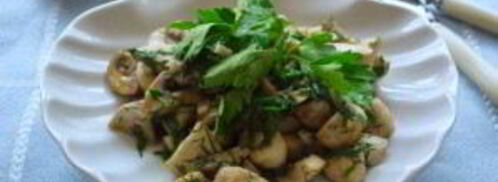 шампиньоны с чесноком и зеленью. Шаг 5