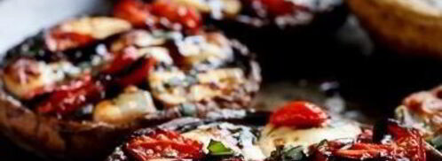 шампиньоны с помидорами и чесночным маслом. Шаг 4