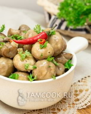 Шампиньоны в медовом маринаде