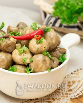 Шампиньоны в медовом маринаде