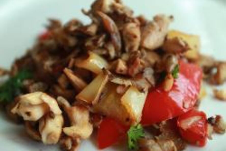 Рецепт вешенки жаренные со сладким перцем