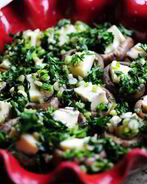 Запеченные грибы с сыром бри