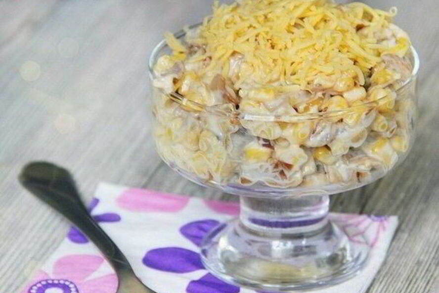 Рецепт жаренные грибы с сыром и кукурузой