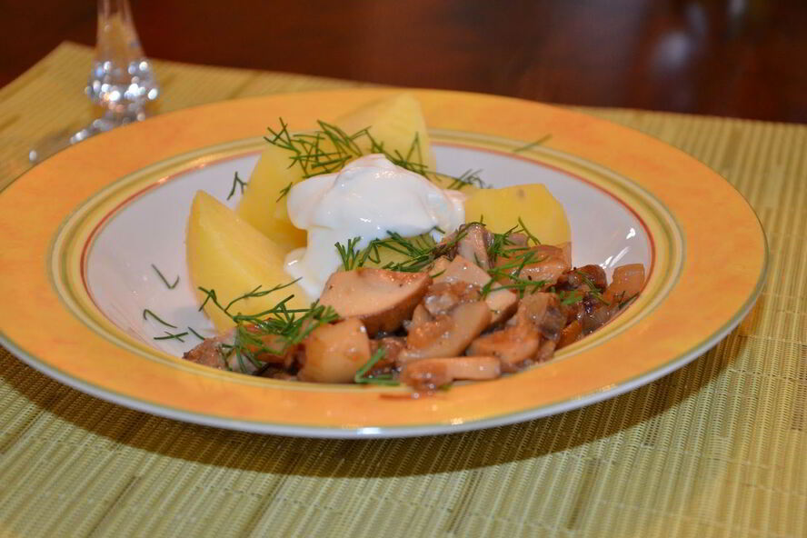 Рецепт жареные белые грибы