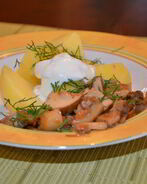 Жареные белые грибы