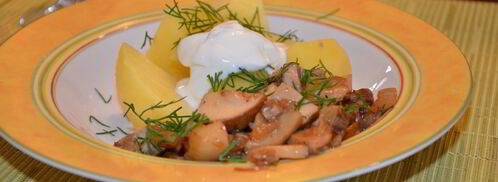 жареные белые грибы. Шаг 2