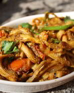 Жареные вешенки с луком