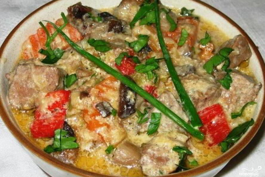 Рецепт гуляш из говядины с грибами