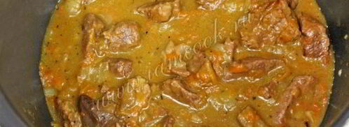 гуляш из говядины в мультиварке. Шаг 6