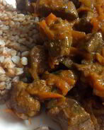 Гуляш из говяжьего сердца