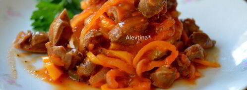 гуляш из куриных желудков. Шаг 5