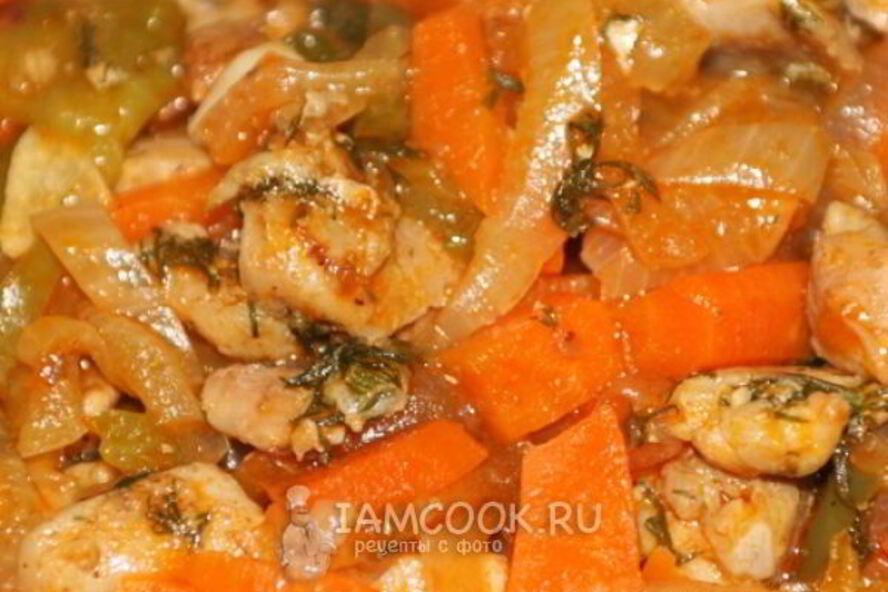 Рецепт гуляш из курицы с подливкой